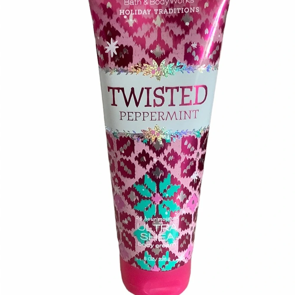 Bath and body works twisted peppermint 24 hr moisturizer ultra shea butter cream